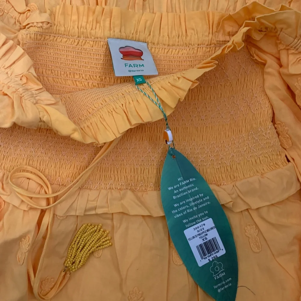 Farm rio 3D pineapple midi dress XS - Picture 5 of 5